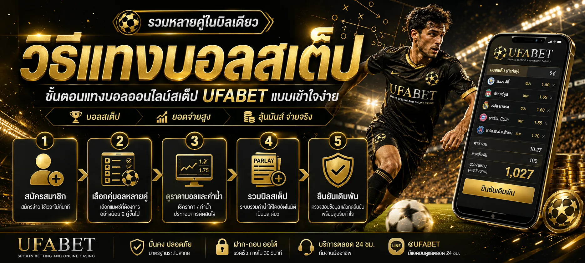 วิธีแทงบอลสเต็ป