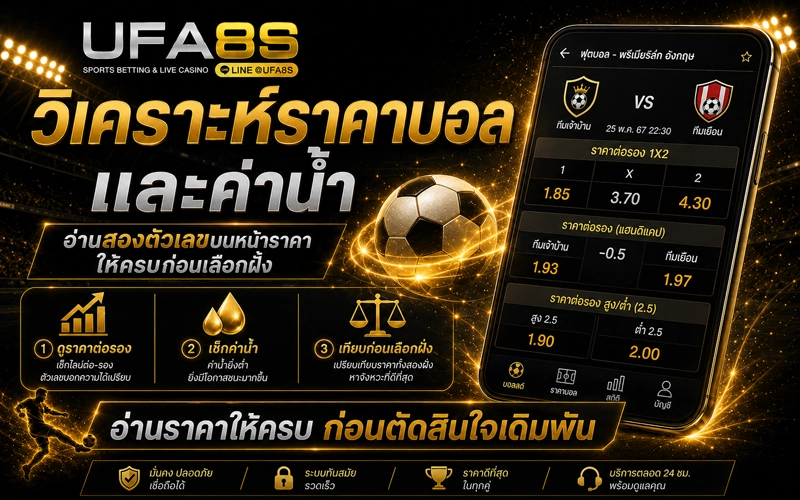 วิเคราห์ราคาบอลและค่าน้ำ